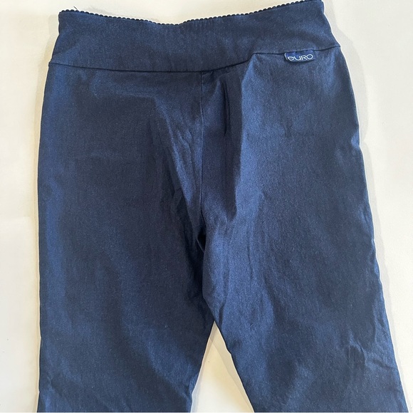 Euro Womens Sz 8 The Culture Pull On Scalloped Waist Straight Leg Pants Trousers - Picture 7 of 9